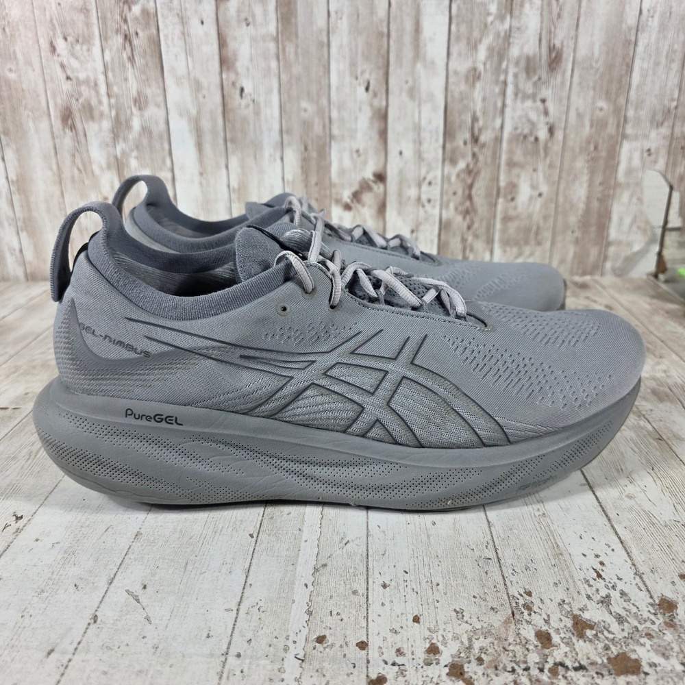 ASICS Gel-Nimbus 25 Mens Running Shoes Grey Sheet Rock 1011B547 Size 14